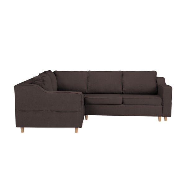 Mazzini Sofas Jonquille dīvāns, tumši brūns, kreisais stūris-image-1