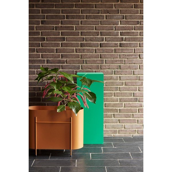 Oranžs metāla puķu pods Hübsch Planter-image-1