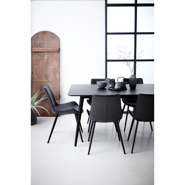 Melns eko ādas ēdamistabas krēsls DAN-FORM Denmark Hype-image-2