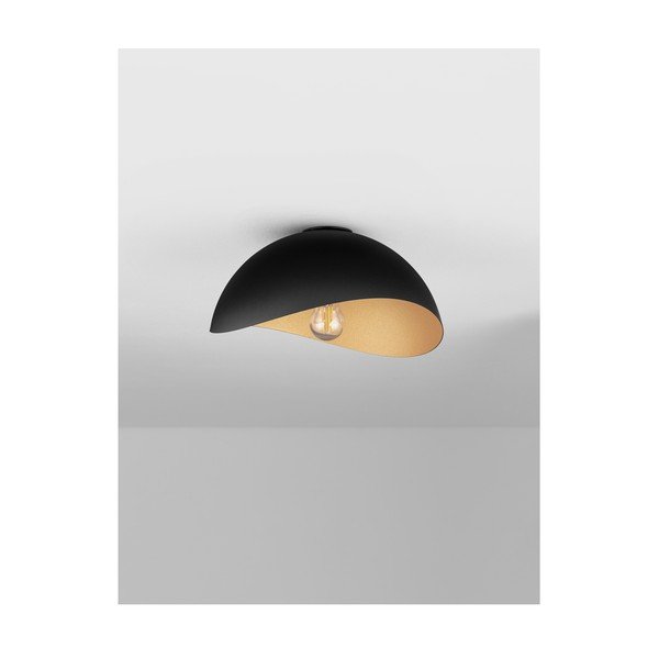 Matēti melna/zelta krāsas metāla griestu lampa Opsi – Nova Luce-image-4