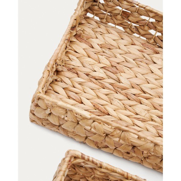 Uzglabāšanas grozi (2 gab.) no ūdens hiacintes 36x27x9 cm Tressa – Kave Home-image-2