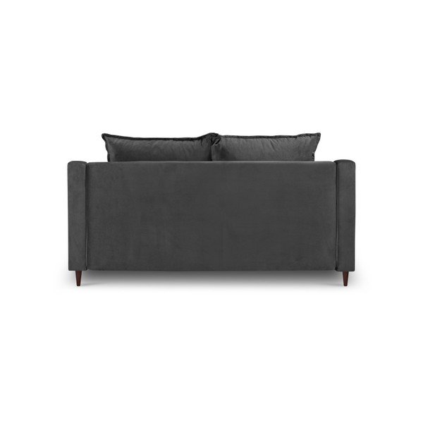 Tumši pelēks samta dīvāns Mazzini Sofas Freesia, 150 cm-image-3