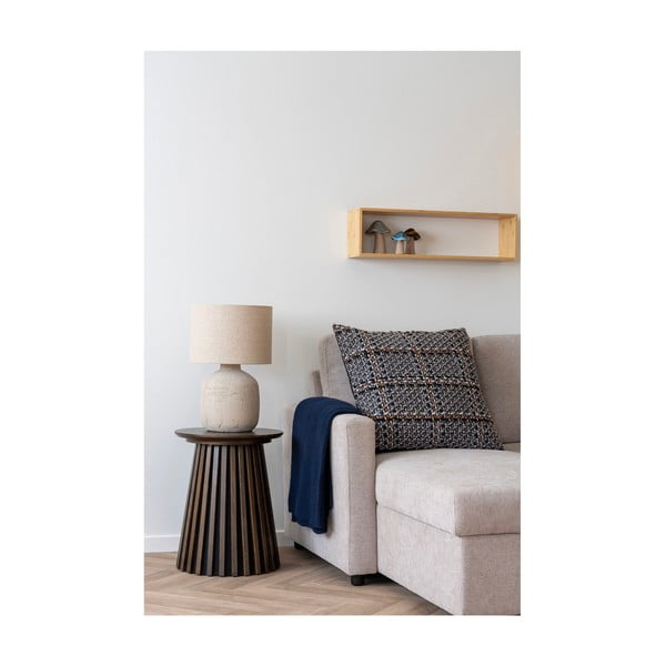 Krēmkrāsas galda lampa ar auduma abažūru (augstums 46,5 cm) Bilby – House Nordic-image-1