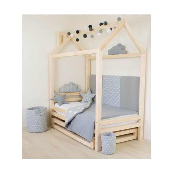 Bērnu rozā egļu gulta Benlemi Happy, 90 x 200 cm-image-4