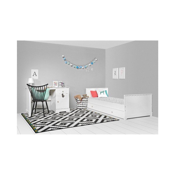 Balta atvilktne zem gultas BELLAMY Marylou, 90 x 200 cm-image-4