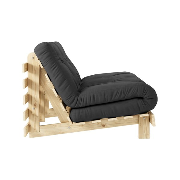 Tumši pelēks salokāms dīvāns 140 cm Roots – Karup Design-image-4