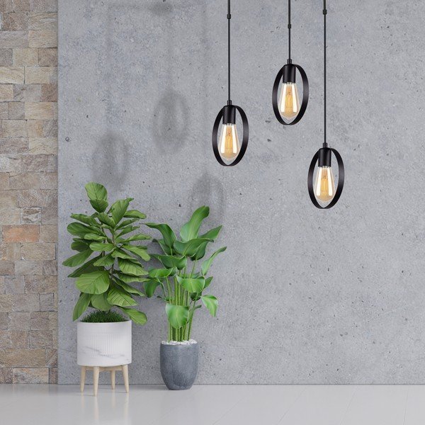 Melna piekarama lampa Squid Lighting Circle, augstums 100 cm-image-2
