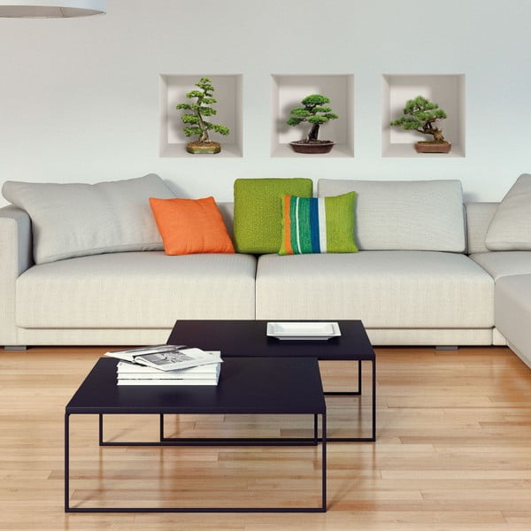 3 3D sienas uzlīmju komplekts Ambiance Bonzais-image-1