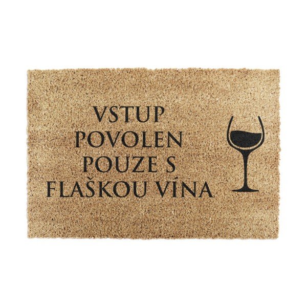 Kokosšķiedras kājslauķis 40x60 cm Flaška Vína – Artsy Doormats