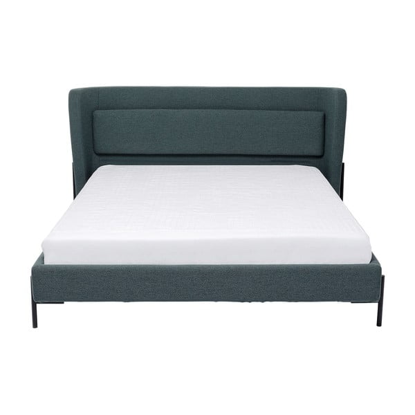 Tumši zaļa polsterēta divvietīga gulta 180x200 cm Tivoli – Kare Design