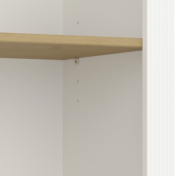 Balts grāmatu plaukts no priedes 82x189 cm Nola – Tvilum-image-4