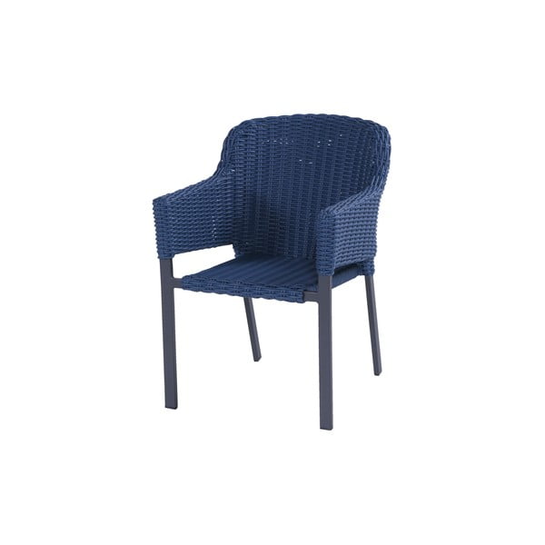 Tumši zils mākslīgās rotangpalmas dārza krēsls Cairo – Hartman
