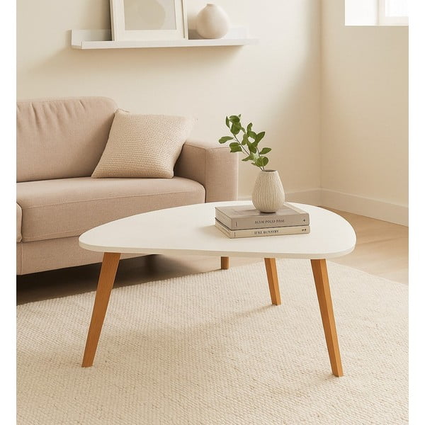 Balts kafijas galdiņš Bonami Essential Skandinavian, garums 120 cm-image-1