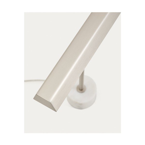 Sudraba krāsas metāla galda lampa (augstums 32,5 cm) Lynor – Kave Home-image-2