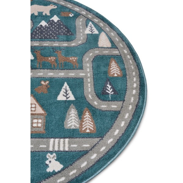 Zaļganzils bērnu paklājs ø 140 cm Streets – Hanse Home-image-1