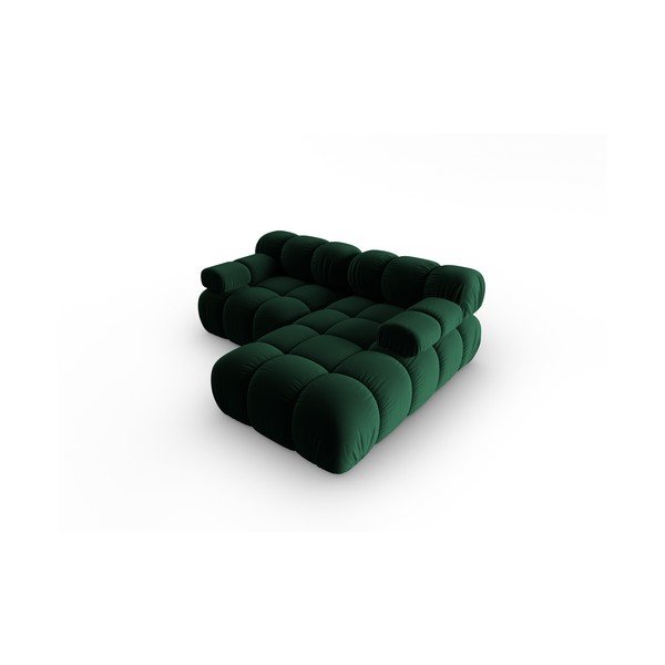 Zaļš samta stūra dīvāns (ar labo stūri) Bellis – Micadoni Home-image-4