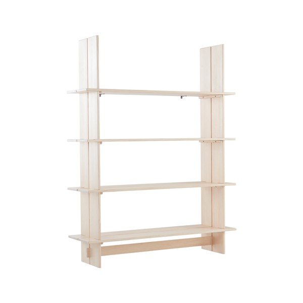 Dabīga toņa priedes masīvkoka plaukts 140x180x40 cm Tottori – Jotex