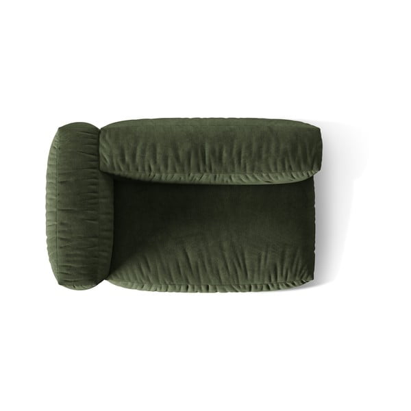 Zaļa samta modulārā dīvāna daļa (ar kreiso stūri) Martina – Micadoni -image-3