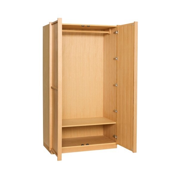 Dabīga toņa drēbju skapis ar ozolkoka imitāciju 100x181x55 cm Kura – Hübsch-image-4