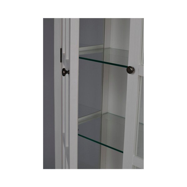 Balta koka vitrīna Rowico Nottingham, augstums 195 cm-image-2
