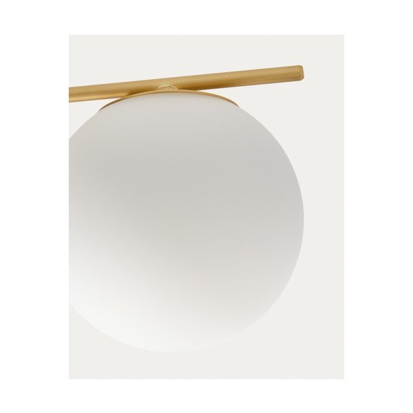 Balta/zelta krāsas metāla griestu lampa ar stikla abažūru ø 15 cm Brisia – Kave Home-image-4
