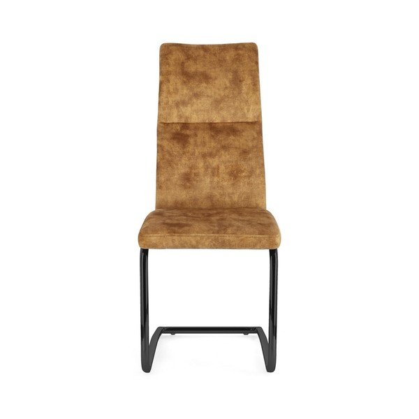 Sinepju dzeltens polsterēts pusdienu krēsls Thelma – Bizzotto-image-2