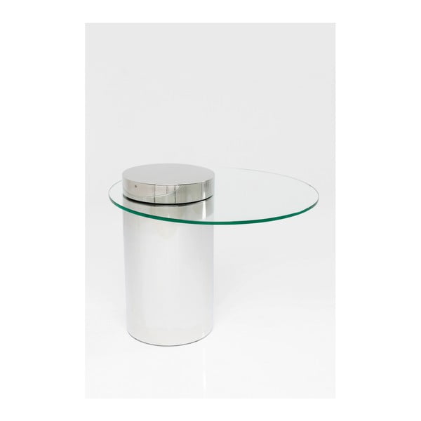 Kafijas galdiņš no stikla un metāla Kare Design Duett, Ø 65 cm