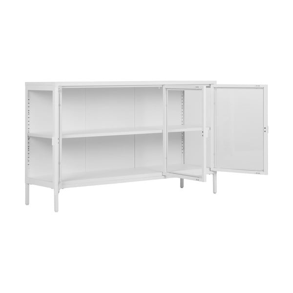 Balta metāla vitrīna 140x85 cm Brisbane – House Nordic-image-2