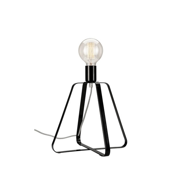 Melna galda lampa (augstums 31 cm) Riccardo – LAMKUR