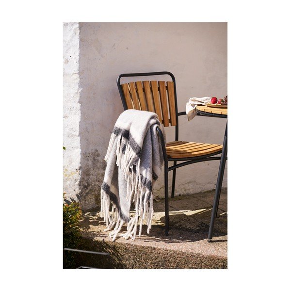 Pelēks pleds no vilnas maisījuma 130x170 cm Carmel – House Nordic-image-1