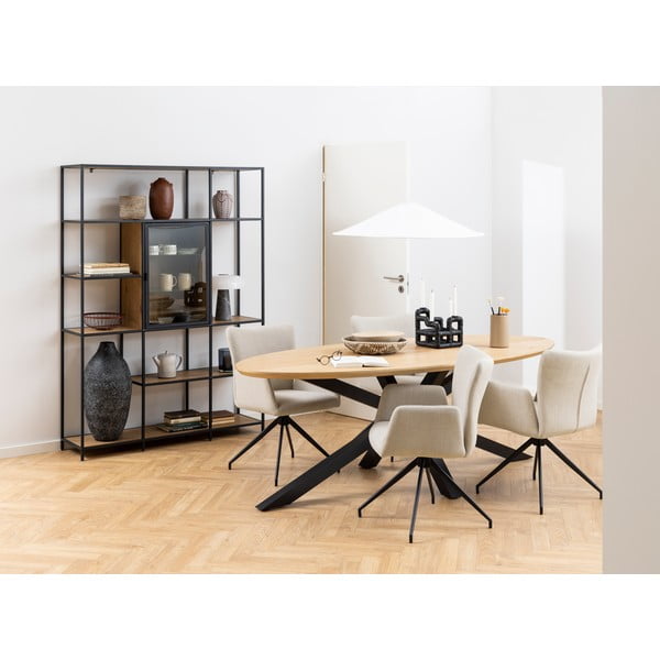 Ēdamgalds ar ozolkoka imitācijas galda virsmu 100x220 cm Heaven – Actona-image-1