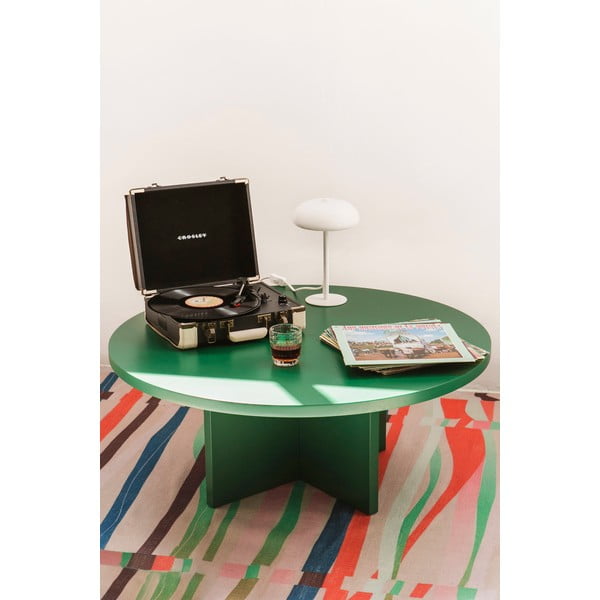 Tumši zaļš apaļš žurnālgaldiņš ø 100 cm Pausa – Really Nice Things-image-1