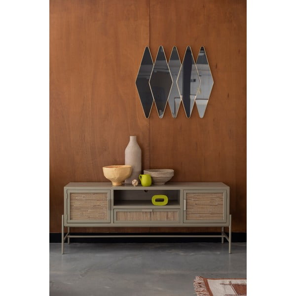 Bēšs egles masīvkoka TV galdiņš 148x60x38 cm Yasu – Dutchbone-image-1