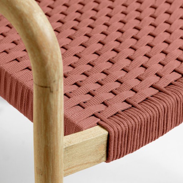 Dārza krēsls no eikalipta koka ar terakotas krāsu Kave Home Sheryl-image-1