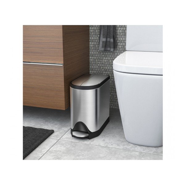 Sudraba matēts pedāļu grozs simplehuman Butterfly, 10 l-image-2