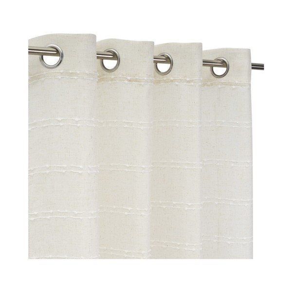 Balts/bēšs aizkars no lina maisījuma 140x260 cm Nodes – Casa Selección-image-2