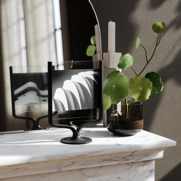 Melns metāla stāvošs foto rāmis 18x25 cm Wishbone – Umbra-image-1