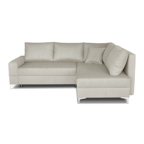 Krēmkrāsas stūra dīvāns-guļamā gulta Windsor & Co. Dīvāni Zeta, labais stūris