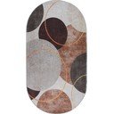 Brūns/krēmkrāsas mazgājams paklājs 60x100 cm Oval – Vitaus