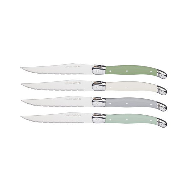 4 Kitchen Craft Colourworks steika nažu komplekts