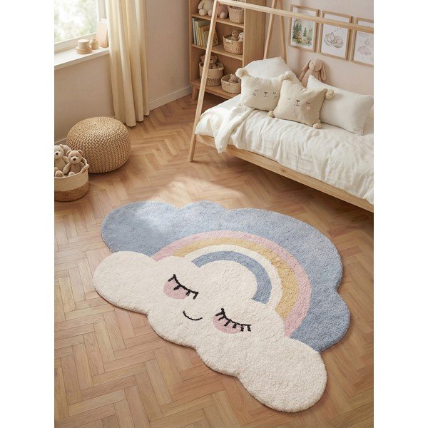 Krēmkrāsas mazgājams/ar rokām darināts kokvilnas bērnu paklājs 140x200 cm Snuggle Nappi – Hanse Home-image-1
