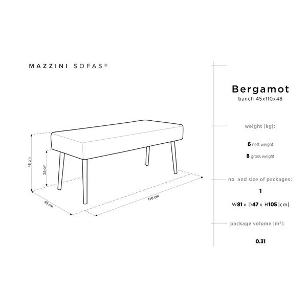 Sarkanais soliņš Mazzini Dīvāni Bergamot-image-3