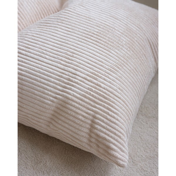 Krēmkrāsas velveta bērnu sēžammaiss Big Lounger – Wigiwama-image-2