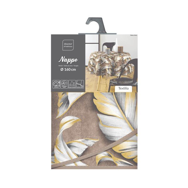 Ar mitru drānu noslaukāms galdauts ø 160 cm Ebany – douceur d'intérieur-image-4