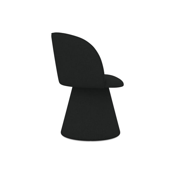 Melns polsterēts ēdamistabas krēsls Maia – Makamii-image-2