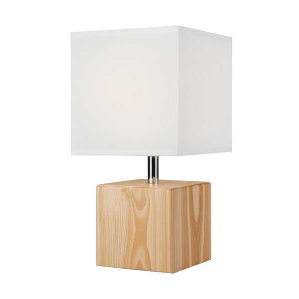 Gaiši brūna galda lampa ar auduma abažūru (augstums 29,5 cm) Natura – LAMKUR