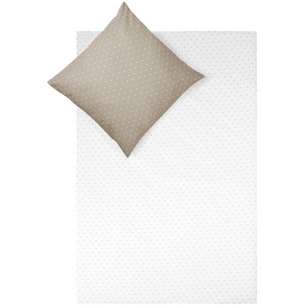 Balti brūna flaneļa vienguļamā gultas veļa Fovere Betty, 155 x 220 cm-image-2