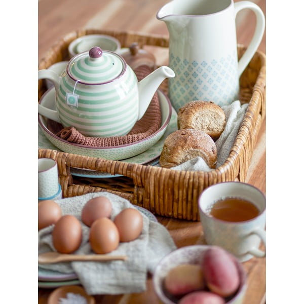 Zila ar baltu keramikas krūka Bloomingville Patrizia, 2 l-image-2