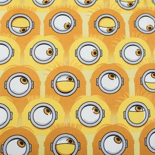 Dzeltena/pelēka vienguļamā kokvilnas bērnu gultas veļa 140x200 cm Mimoni All for One – Jerry Fabrics-image-4