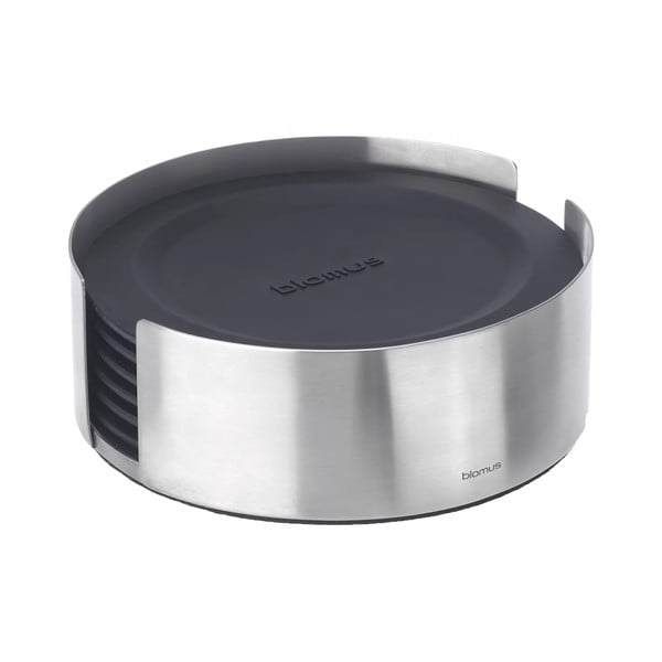 Melni/sudraba krāsas silikona paliktņi ar statīvu (6 gab.) Lareto – Blomus-image-1